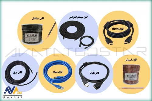 کابل و اتصالات سالن کنفرانس | آواتات گستر